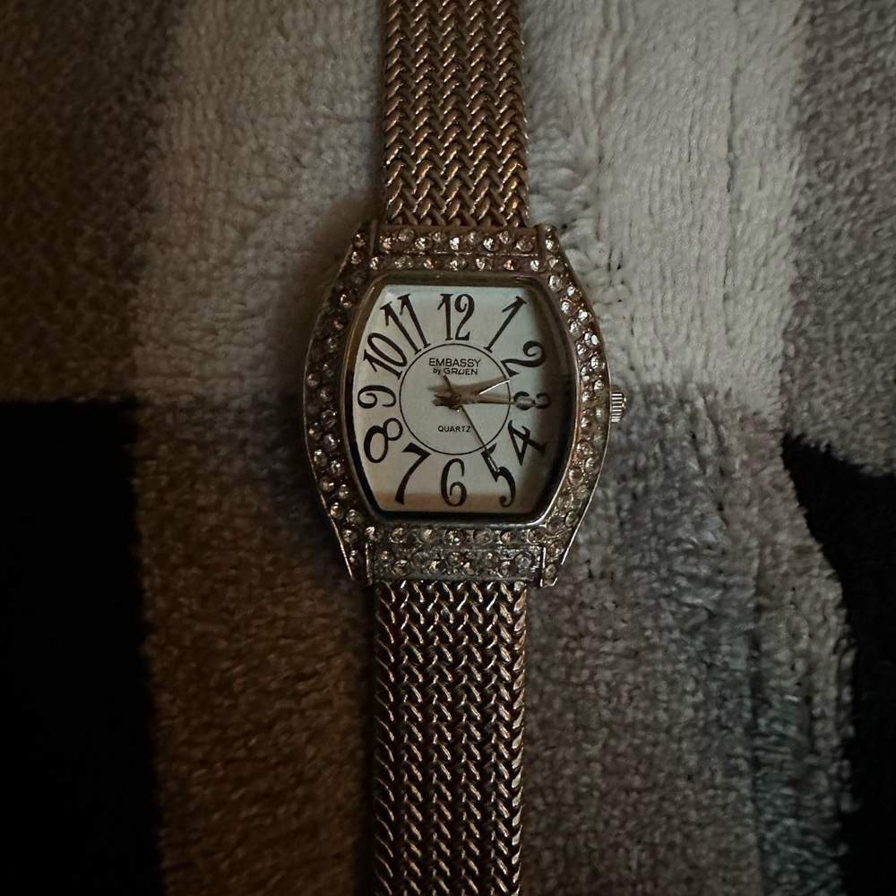 Embassy by Gruen NY&C silver watch